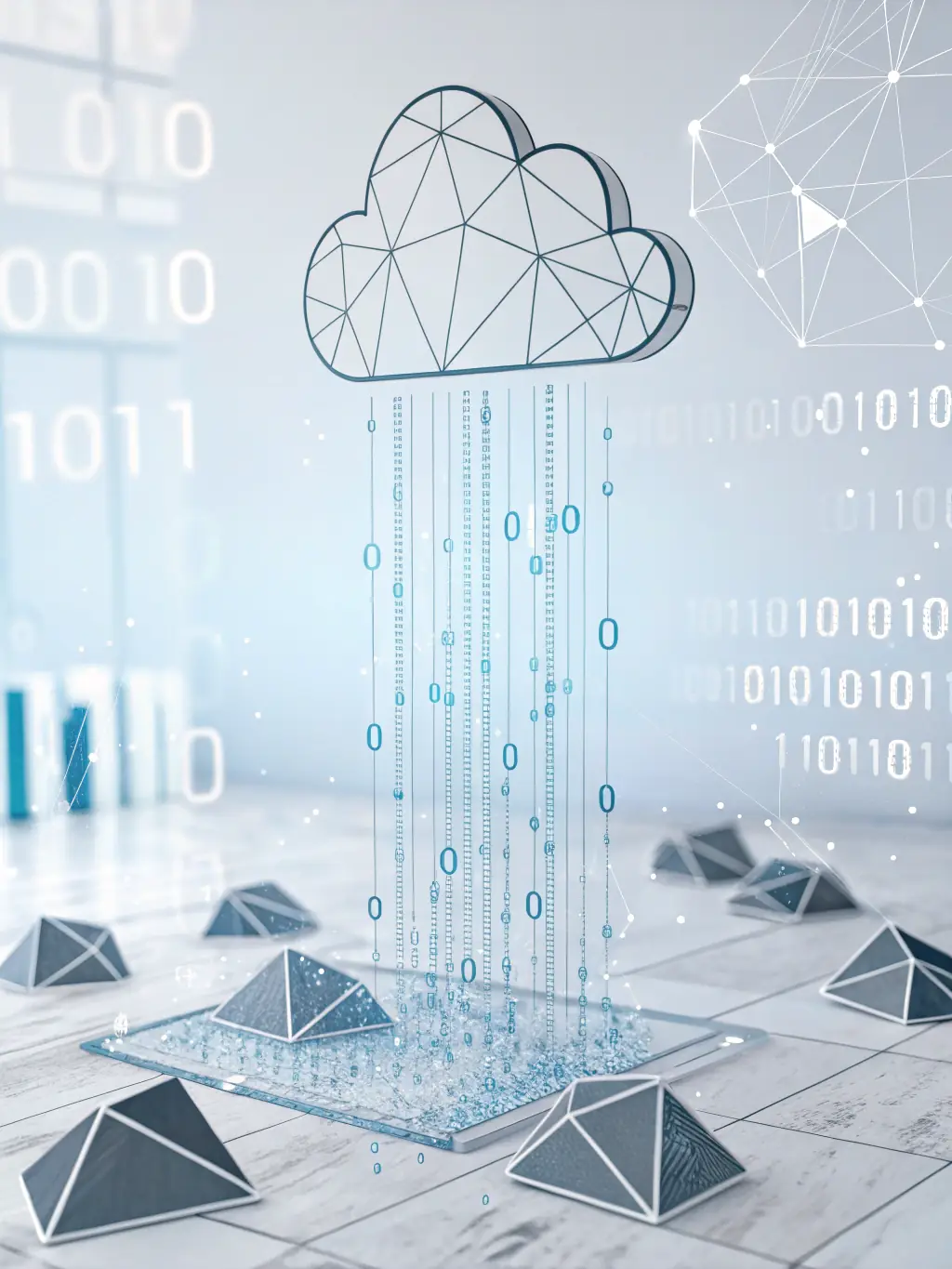 A visual representation of data flowing smoothly between different systems, highlighting the seamless integration and improved data flow achieved through automation.